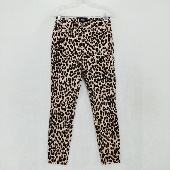 PAIGE Hoxton Ankle Leopard Print Pants Skinny Jeans size 26 (fits like a 24/25)! - Picture 2 of 9